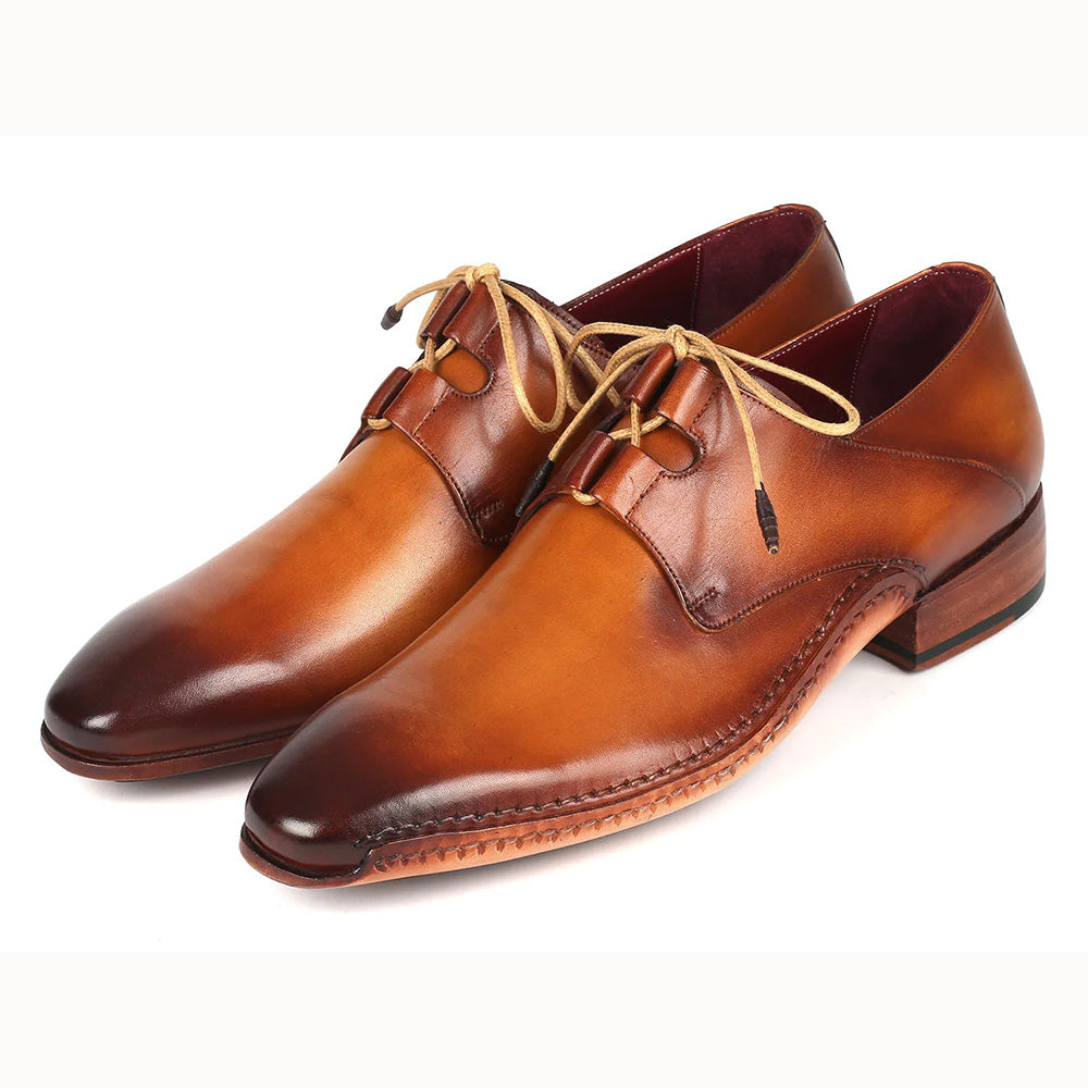 Paul Parkman Handsewn Ghillie Lacing Shoes Light Brown