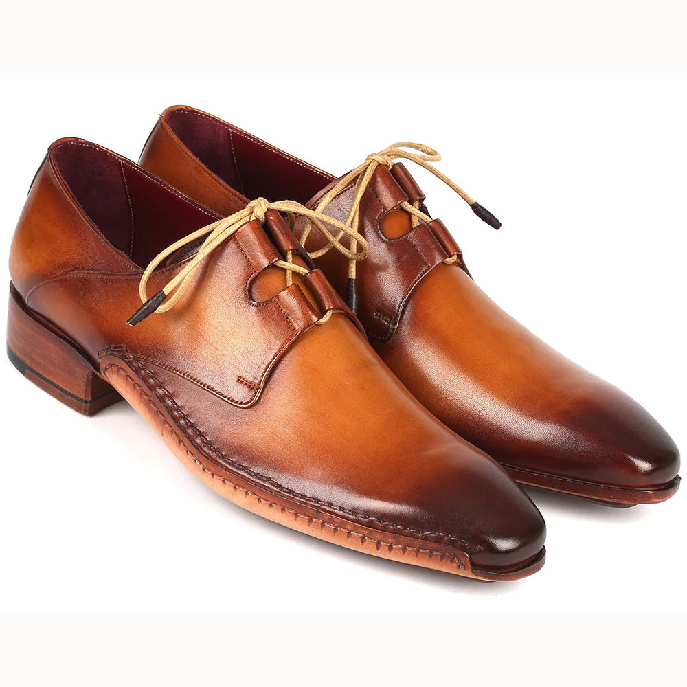 Paul Parkman Handsewn Ghillie Lacing Shoes Light Brown
