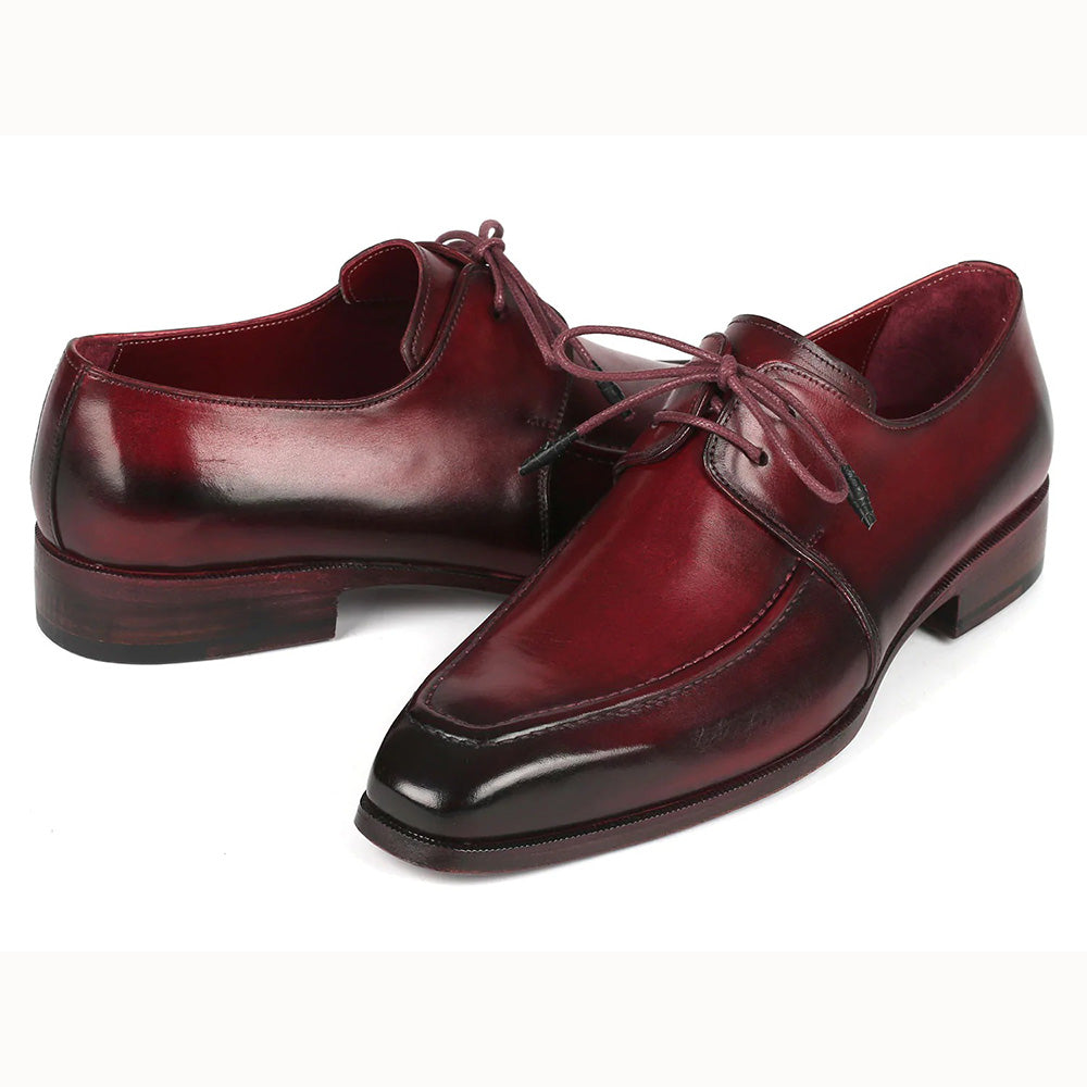 Paul Parkman Leather Apron Derby Shoes Bordeaux