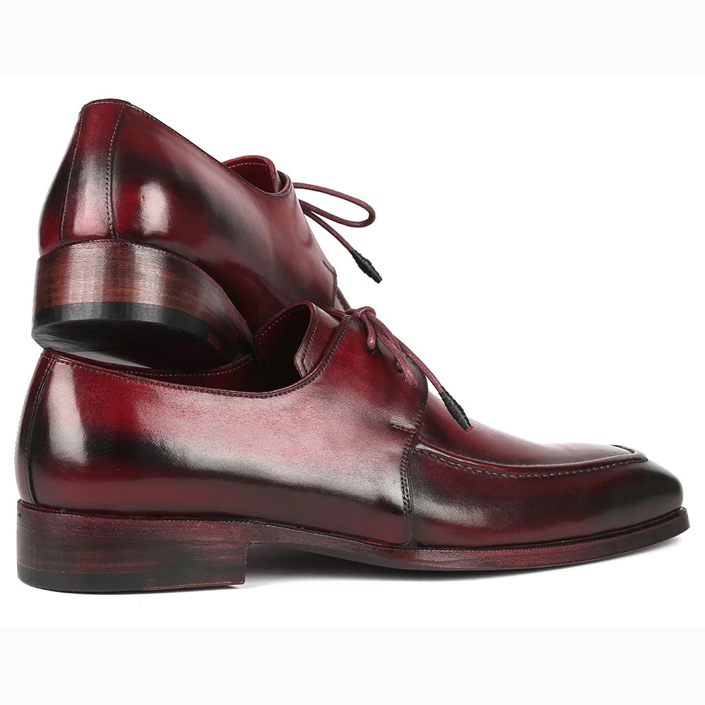 Paul Parkman Leather Apron Derby Shoes Bordeaux