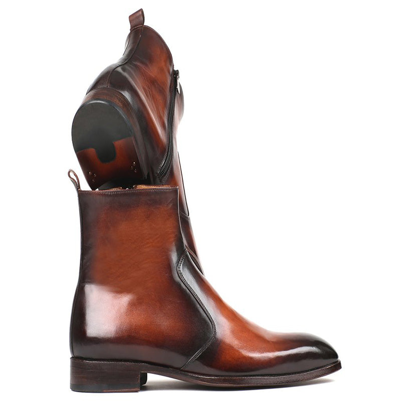 Paul Parkman Leather Boots Burnished Brown