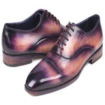 Paul Parkman Leather Cap Toe Oxfords Purple