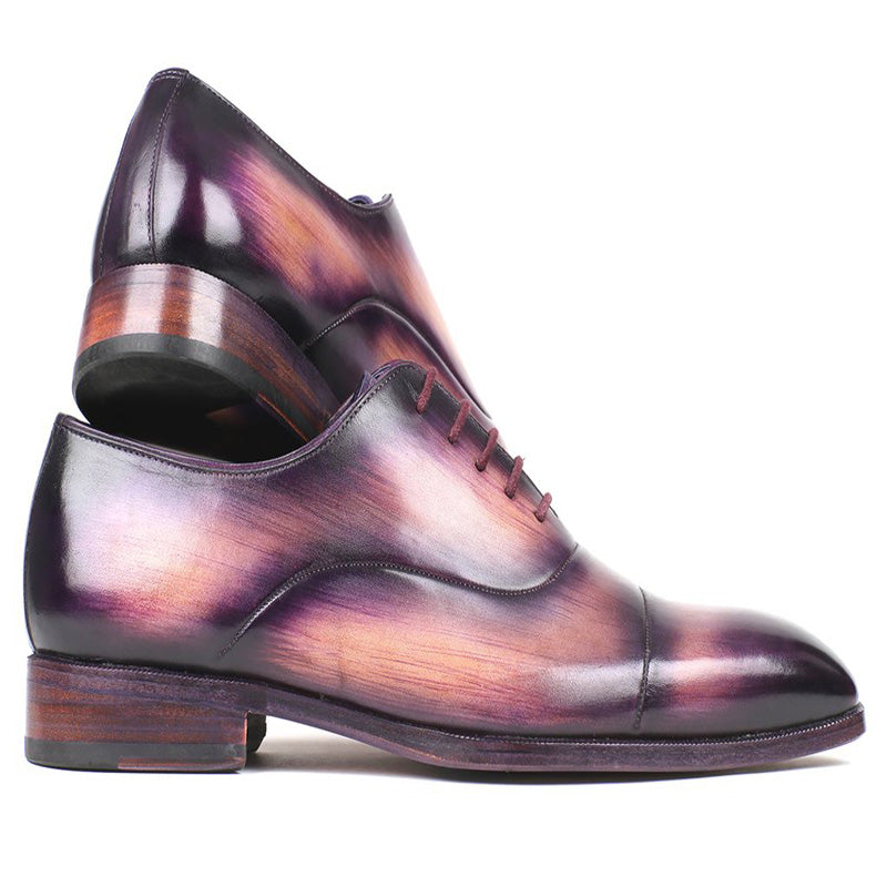 Paul Parkman Leather Cap Toe Oxfords Purple