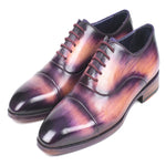 Paul Parkman Leather Cap Toe Oxfords Purple