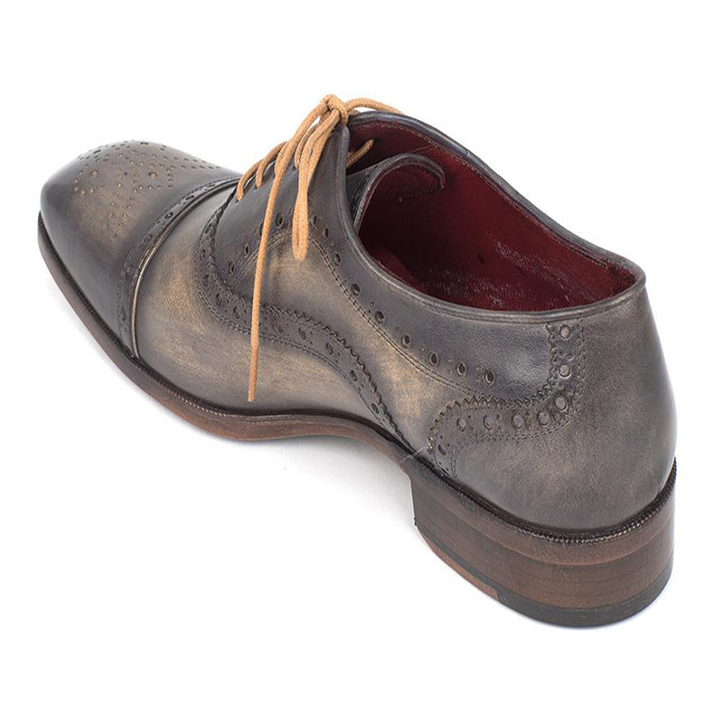 Paul Parkman Leather Captoe Oxfords Gray