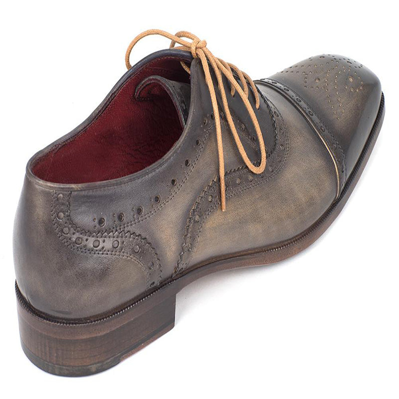 Paul Parkman Leather Captoe Oxfords Gray