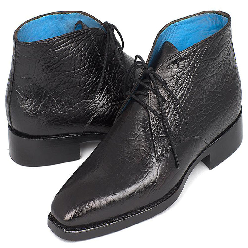 Paul Parkman Leather Chukka Boots Black
