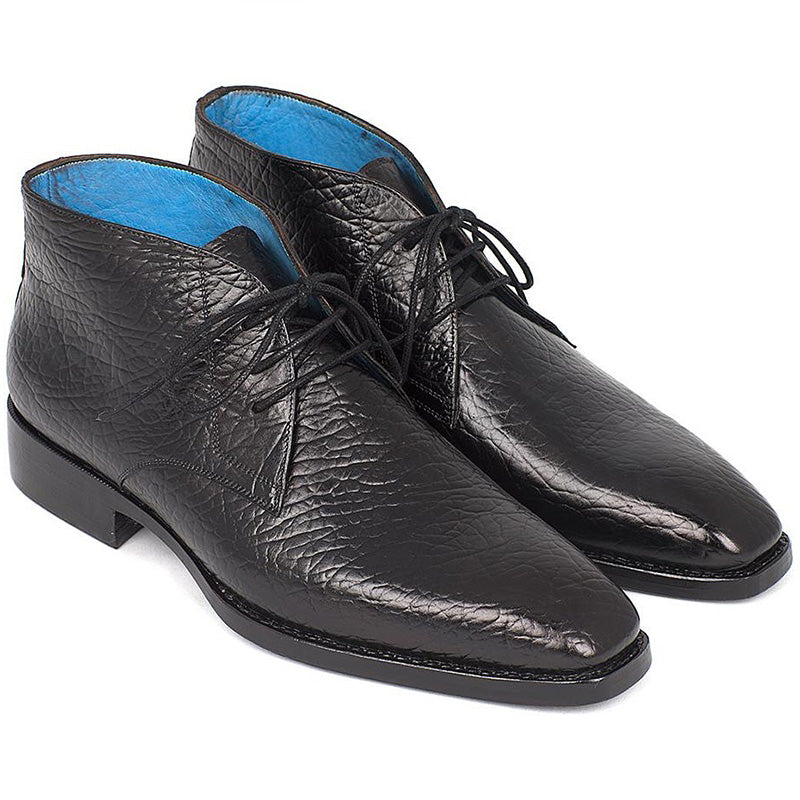 Paul Parkman Leather Chukka Boots Black