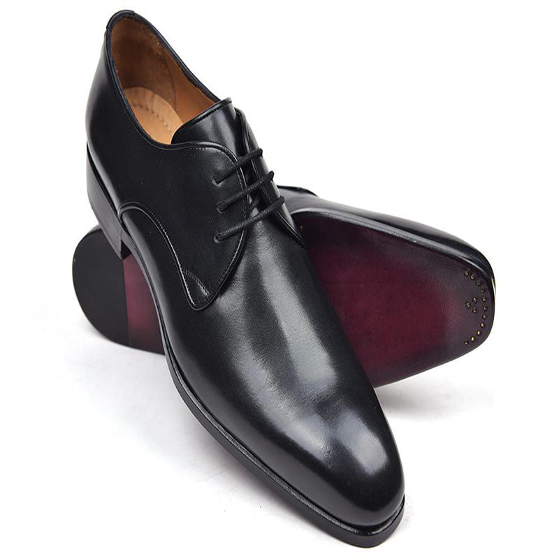 Paul Parkman Leather Derby Shoes Black