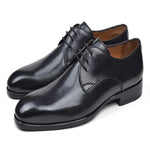 Paul Parkman Leather Derby Shoes Black
