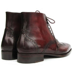 Paul Parkman Leather Goodyear Welted Wingtip Boots Bordeaux