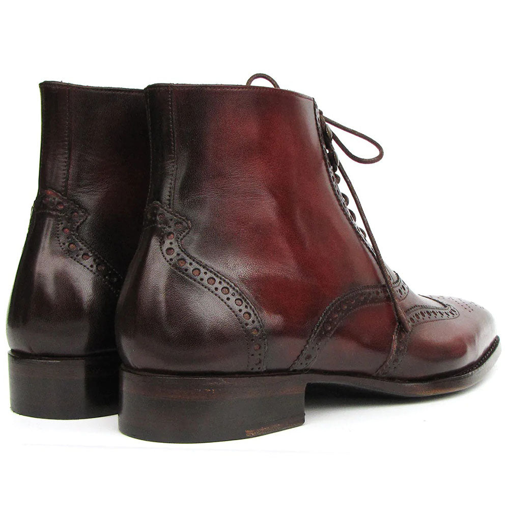 Paul Parkman Leather Goodyear Welted Wingtip Boots Bordeaux