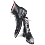 Paul Parkman Leather Lace Up Boots Burnished Gray