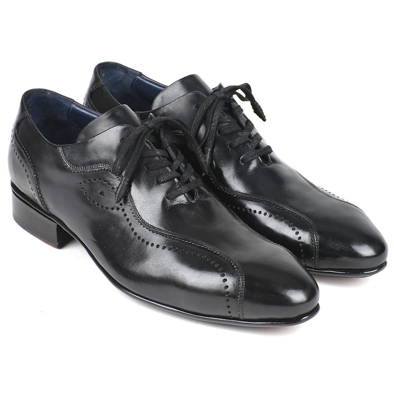 Paul Parkman Leather Lace-Up Shoes Black