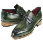 Paul Parkman Leather Loafer Shoes Green
