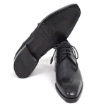 Paul Parkman Leather Medallion Toe Derby Shoes Black