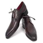Paul Parkman Leather Medallion Toe Derby Shoes Brown