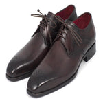 Paul Parkman Leather Medallion Toe Derby Shoes Brown