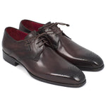 Paul Parkman Leather Medallion Toe Derby Shoes Brown