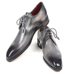 Paul Parkman Leather Medallion Toe Derby Shoes Gray