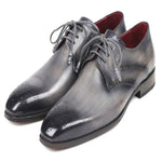 Paul Parkman Leather Medallion Toe Derby Shoes Gray