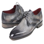Paul Parkman Leather Medallion Toe Derby Shoes Gray
