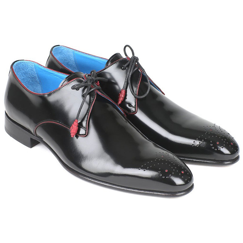 Paul Parkman Leather Medallion Toe Shoes Black