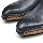 Paul Parkman Leather Opanka Construction Oxfords Anthracite Gray