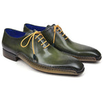 Paul Parkman Leather Opanka Construction Oxfords Green
