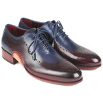 Paul Parkman Leather Oxfords Blue & Bordeaux