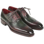 Paul Parkman Leather Oxfords Brown & Green