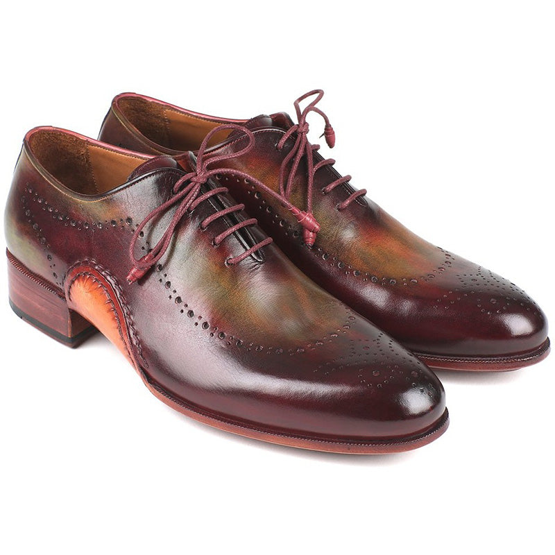 Paul Parkman Leather Oxfords Green & Bordeaux