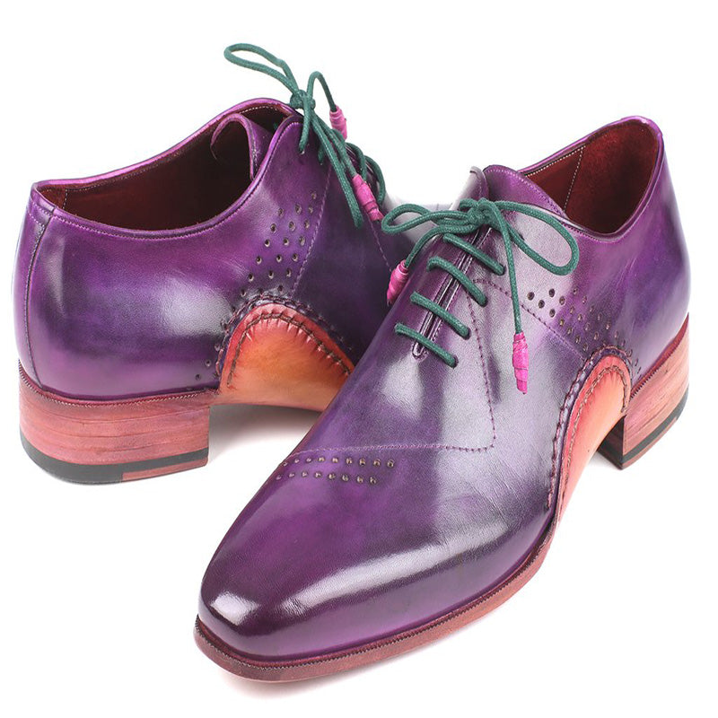 Paul Parkman Leather Oxfords Purple