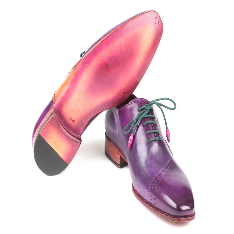 Paul Parkman Leather Oxfords Purple
