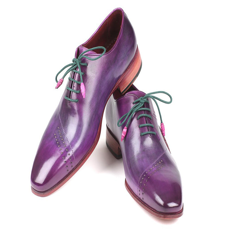 Paul Parkman Leather Oxfords Purple