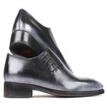 Paul Parkman Leather Side Lace Oxfords Burnished Gray