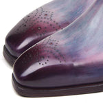 Paul Parkman Leather Side Lace Oxfords Purple