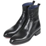 Paul Parkman Leather Side Zipper Boots Black