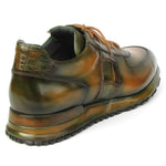 Paul Parkman Leather Sneakers Olive Green