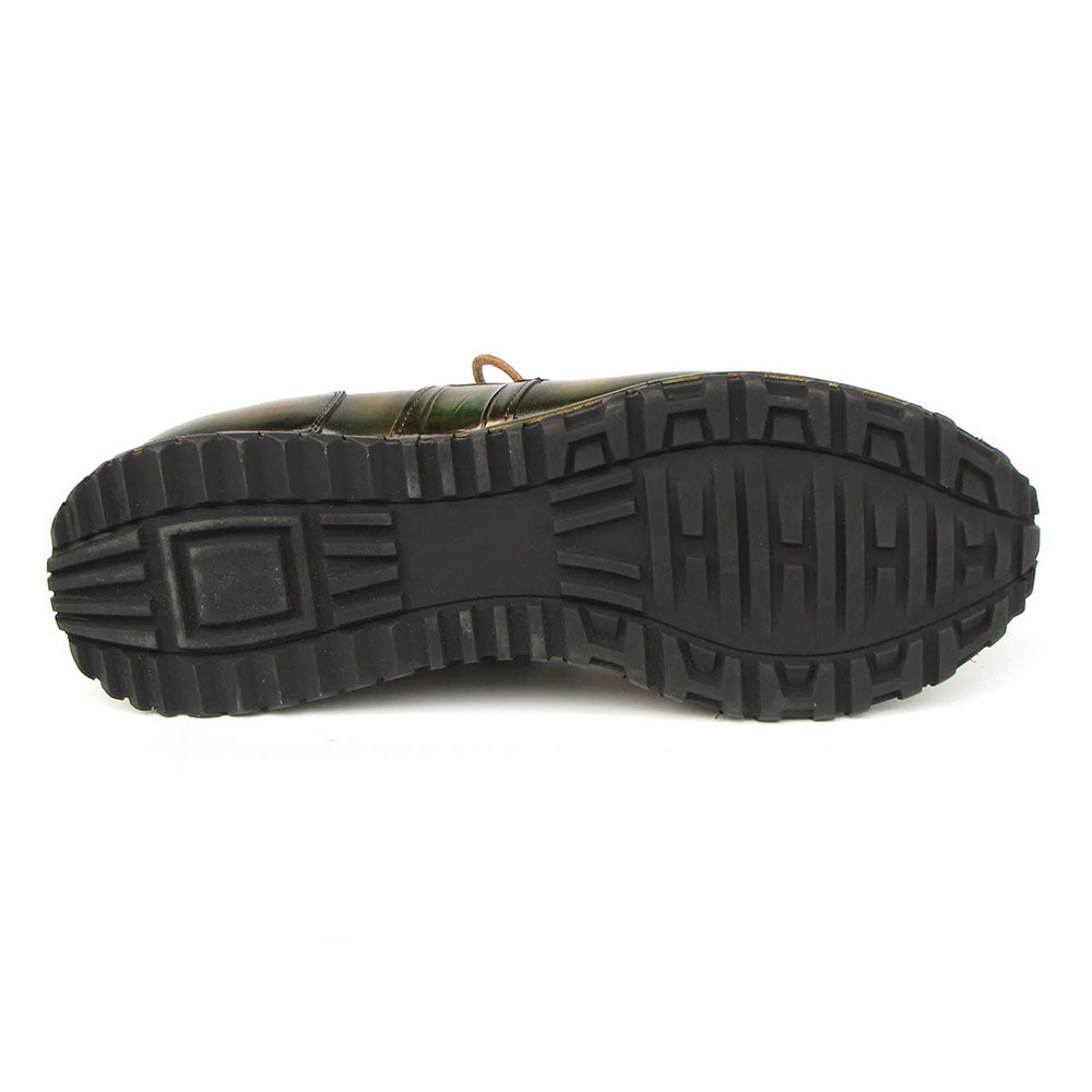 Paul Parkman Leather Sneakers Olive Green