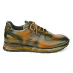 Paul Parkman Leather Sneakers Olive Green