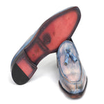 Paul Parkman Leather Tassel Loafers Lila