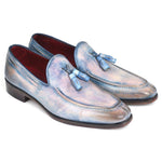 Paul Parkman Leather Tassel Loafers Lila