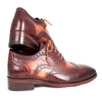 Paul Parkman Leather Two Tone Wingtip Oxfords Camel And Bordeaux