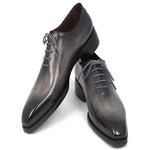 Paul Parkman Leather Wholecut Oxfords Gray Black