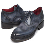 Paul Parkman Leather Wingtip Brogues Shoes Blue