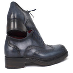 Paul Parkman Leather Wingtip Brogues Shoes Blue