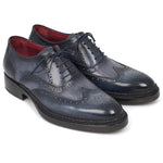 Paul Parkman Leather Wingtip Brogues Shoes Blue