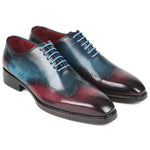 Paul Parkman Leather Wingtip Oxfords Blue & Purple