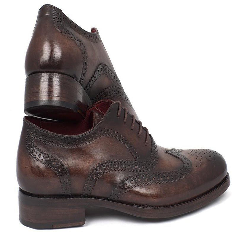Paul Parkman Leather Wingtip Oxfords Brown